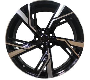 22 Inch Audi RS Style Rims Black Machined Wheels