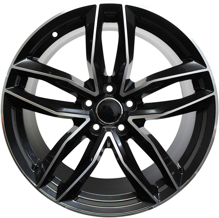 18 Inch Audi Rims A3 A4 A5 A6 A7 A8 S3 S4 S5 S6 S7 S8 RS5 RS6 RS7 Black Machined Wheels