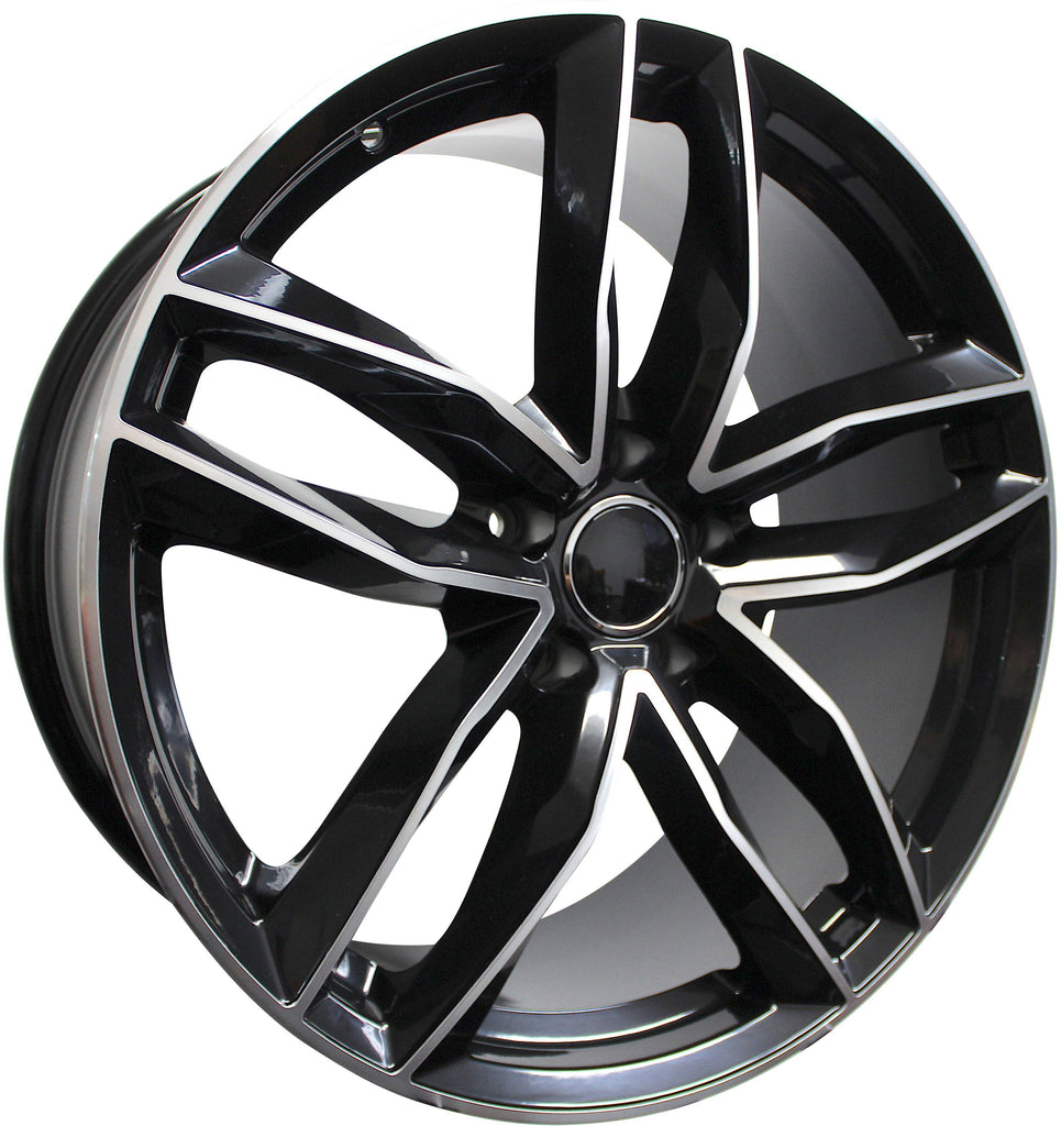 17" inch Audi black machined face wheels Front