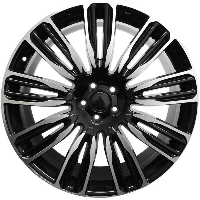 22 Inch Rims Range Rover Autobiography Sport LR3 LR4 & HSE Wheels Black Machined Face