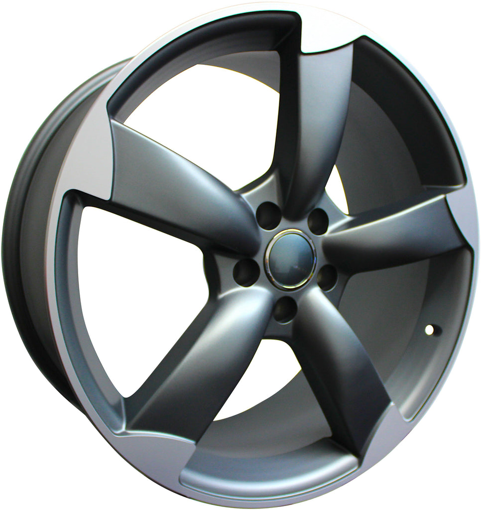 20 Inch Audi Rims A5 A6 A7 A8 S5 S6 S7 S8 RS5 RS6 RS7 Gunmetal Machined Tips Wheels