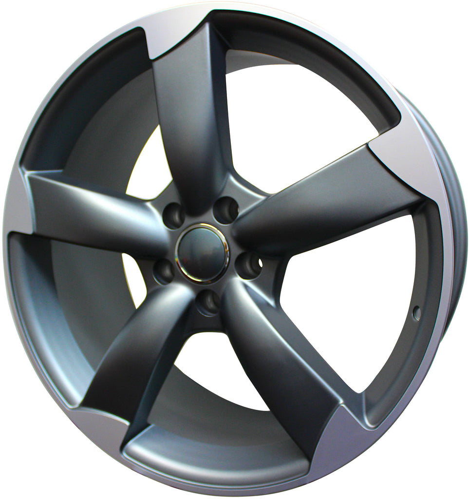 18 Inch Audi Rims A3 A4 A5 A6 A7 A8 S3 S4 S5 S6 S7 S8 RS5 RS6 RS7 Gunmetal Machined Tips Wheels