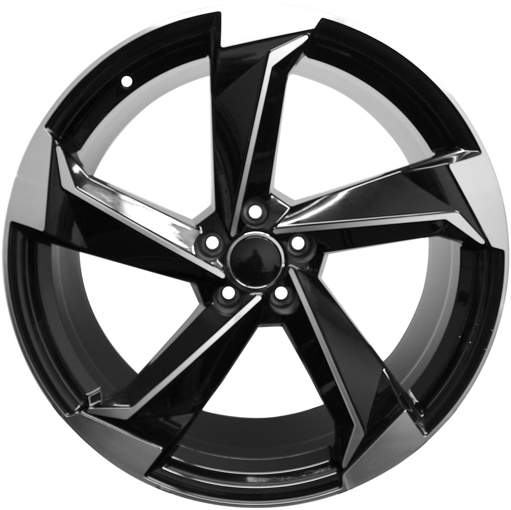 21 Inch Audi Rims A4 A5 A6 A7 A8 S4 S5 S6 S7 S8 RS5 RS6 RS7 Black Machined Wheels