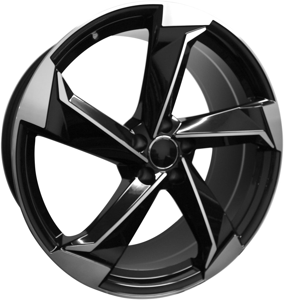 20 Inch Audi Rims A4 A5 A6 A7 A8 S4 S5 S6 S7 S8 RS5 RS6 RS7 Black Machined Wheels