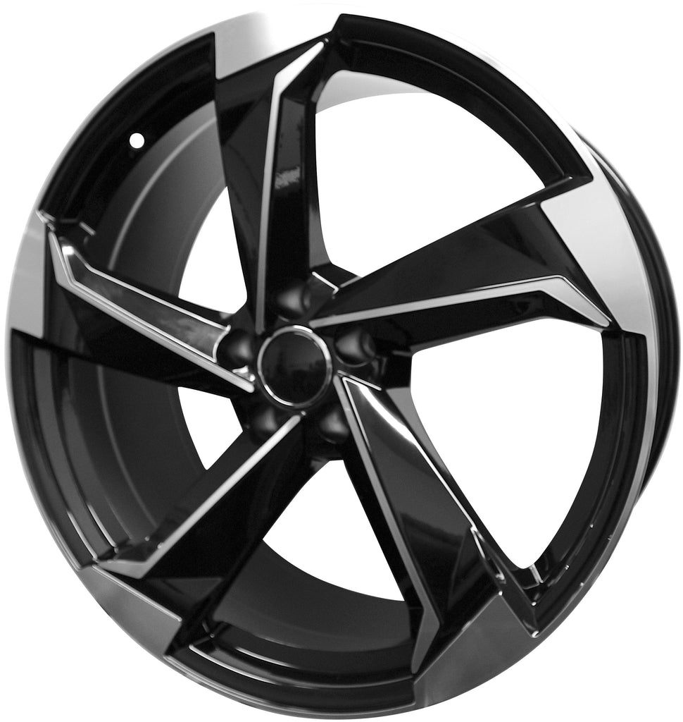 20 Inch Audi Rims A4 A5 A6 A7 A8 S4 S5 S6 S7 S8 RS5 RS6 RS7 Black Machined Wheels
