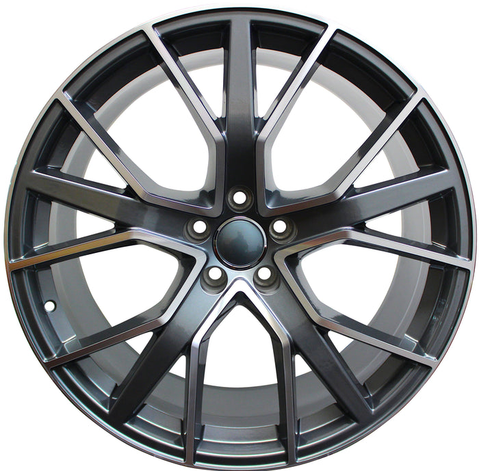 20 Inch Wheels Audi S Line  Q5 Q6 Q7 S4 S5 S6 A4 A5 A6 A7 Gunmetal Machined Rims S8 Style