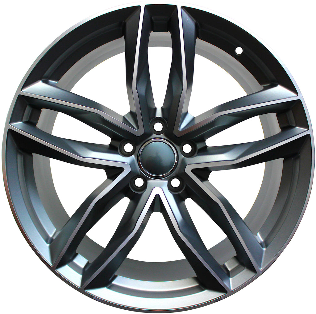 19 Inch Audi Rims A4 A5 A6 A7 A8 S4 S5 S6 S7 S8 RS5 RS6 RS7 Gunmetal Machined Wheels