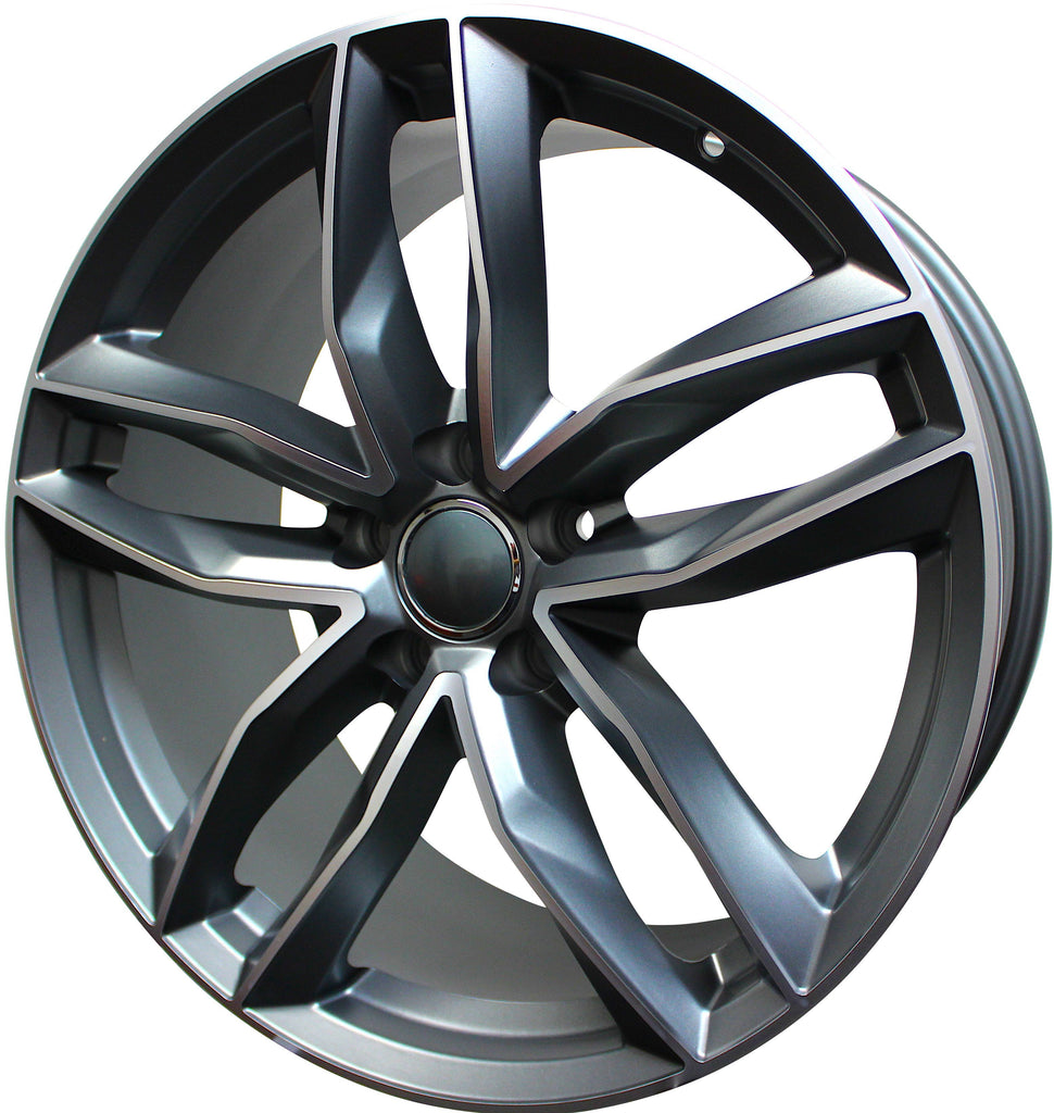 19 Inch Audi Rims A4 A5 A6 A7 A8 S4 S5 S6 S7 S8 RS5 RS6 RS7 Gunmetal Machined Wheels