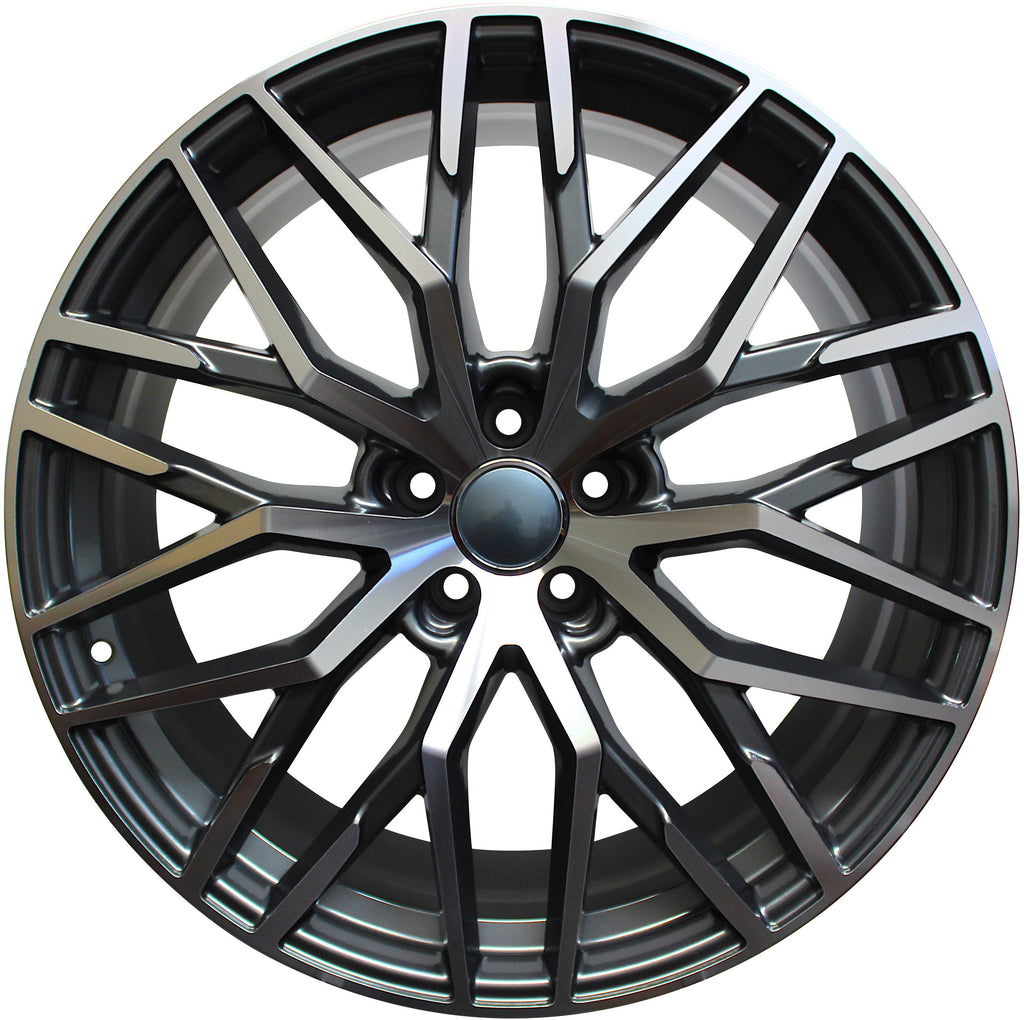 21 INCH RIMS AUDI S LINE R8 STYLE Q3 QS3 Q5 SQ5 Q7 SQ7 MESH MACHINED WHEELS