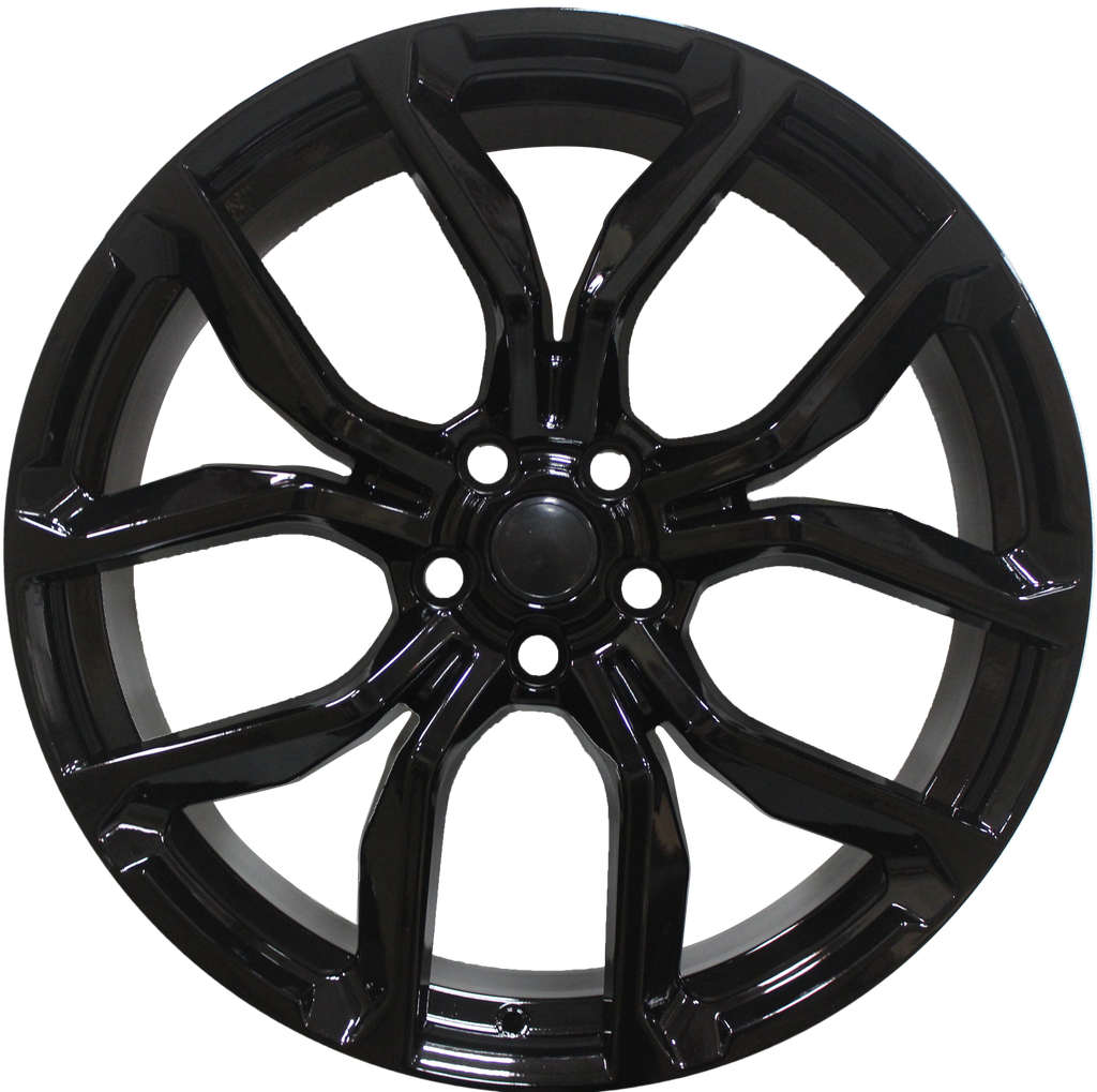 22 Inch Rims fit Range Rover Sport SVR HSE Full Size SVR Style Gloss Black Wheels