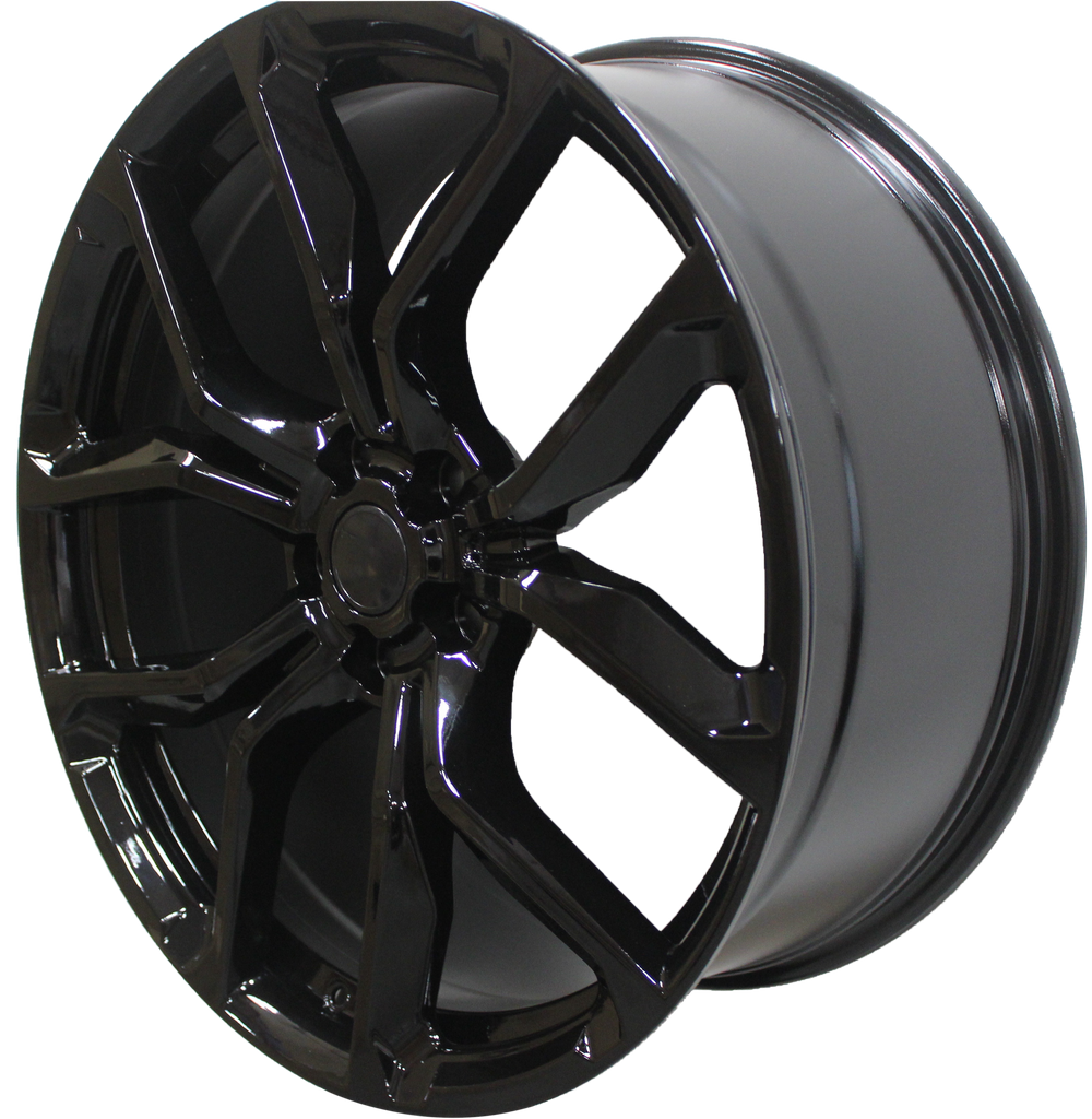 22 Inch Rims fit Range Rover Sport SVR HSE Full Size SVR Style Gloss Black Wheels