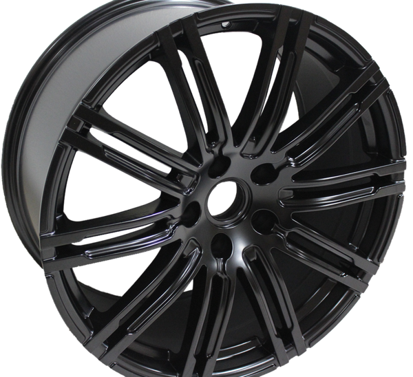 21 Inch Rims Fits Porsche Cayenne Turbo S GTS Base Satin Black Wheels ...