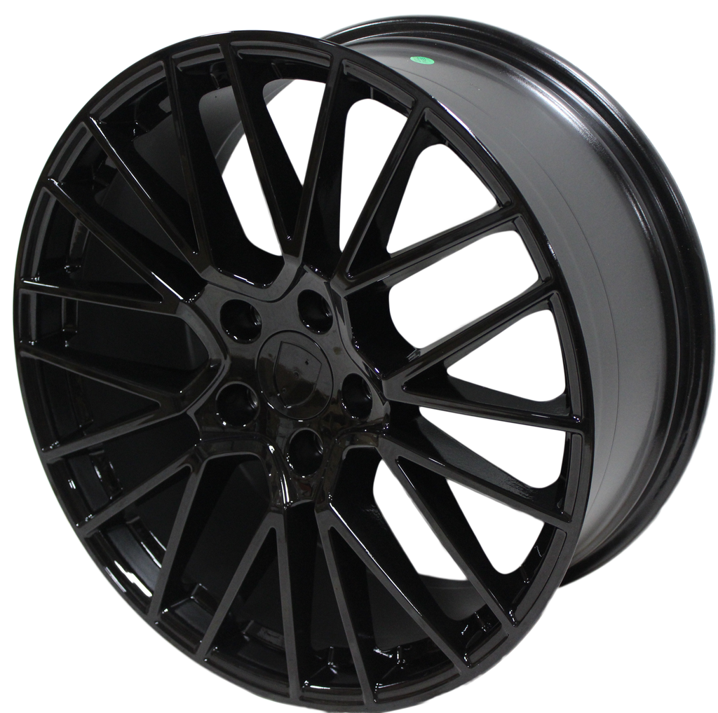 20 Inch Rims Fits Porsche Cayenne Turbo S GTS Base Gloss Black Mesh Spyder Wheels