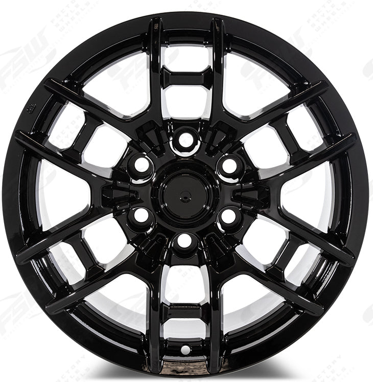 17 Inch Toyota TRD PRO Style Gloss Black Rims Fits 4Runner FJ Cruiser Tacoma Style Wheels