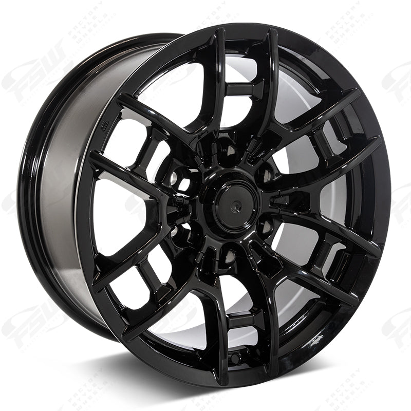 17 Inch Toyota TRD PRO Style Gloss Black Rims Fits 4Runner FJ Cruiser Tacoma Style Wheels