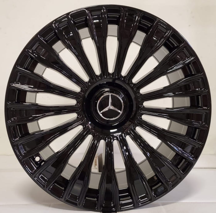 20 Inch Rims Fit Mercedes S580 S600 S560 S500 S550 S63 S400 S450 S Class Maybach Style Gloss BlackWheels