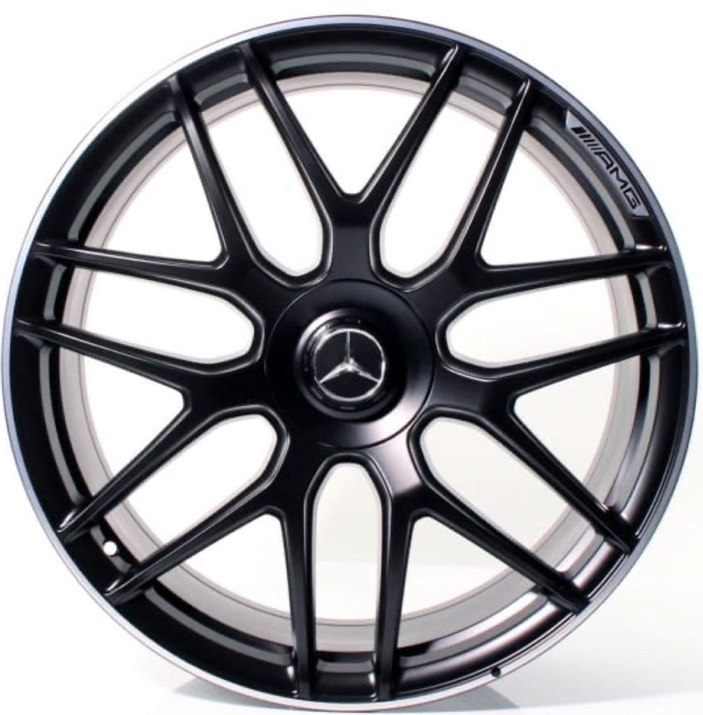 22 Inch Mercedes ML GL GLS GLE Rims ML63 ML550 ML500 ML400 GL63 GL550 GLE GLS Satin Black Wheels