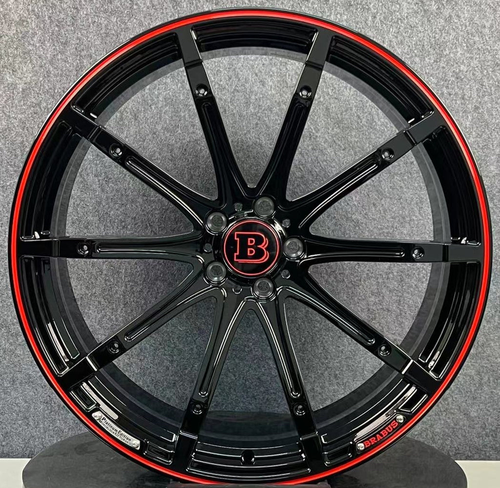 22 Inch Forged Rims Fit Mercedes S580 S600 S500 S550 S63 S400 S450 S350 S Class  BRABUS ROCKET FORGED Style Wheels