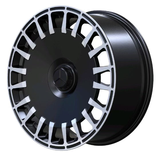 20 Inch Rims Fit Mercedes S65 S63 S580 S600 S500 S550 S450 S Class Style Satin Black Machined  Wheels
