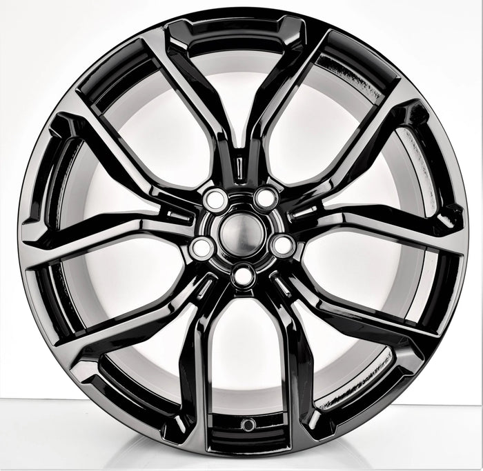 22 Inch Rims fit Range Rover Sport SVR HSE Full Size SVR Style Gloss Black Wheels