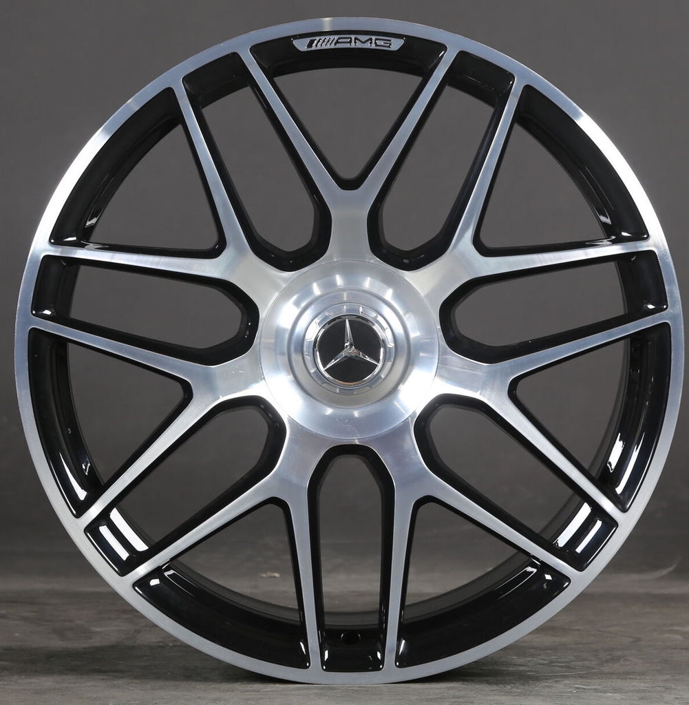 22 Inch Mercedes G Wagon G550 Rims G Class G65 G63 G55 G500 Style Black Machined Wheels